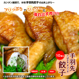 本格! 手羽先餃子(10本入) [国産・手造り]